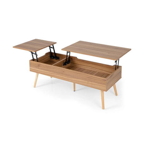 Accent Coffee Table with 2 Hidden Compartments for Living Room