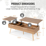 Accent Coffee Table with 2 Hidden Compartments for Living Room