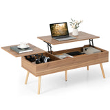 Accent Coffee Table with 2 Hidden Compartments for Living Room