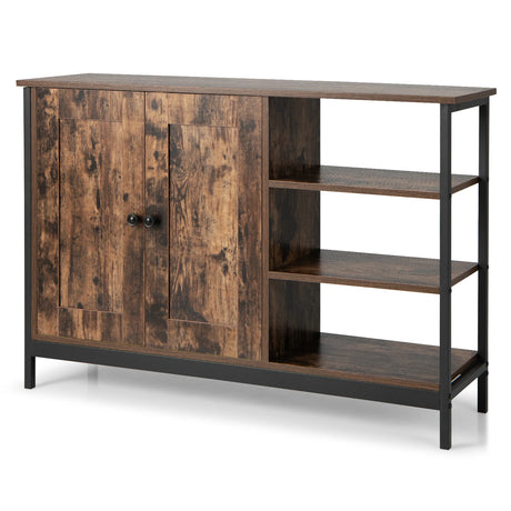 Buffet Sideboard Storage Cabinet with Display Shelf