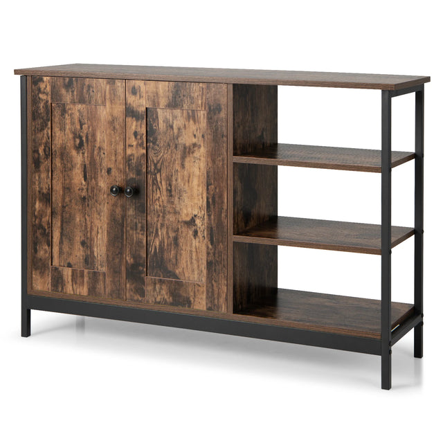 Buffet Sideboard Storage Cabinet with Display Shelf