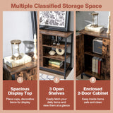 Buffet Sideboard Storage Cabinet with Display Shelf