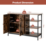 Buffet Sideboard Storage Cabinet with Display Shelf