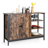 Buffet Sideboard Storage Cabinet with Display Shelf