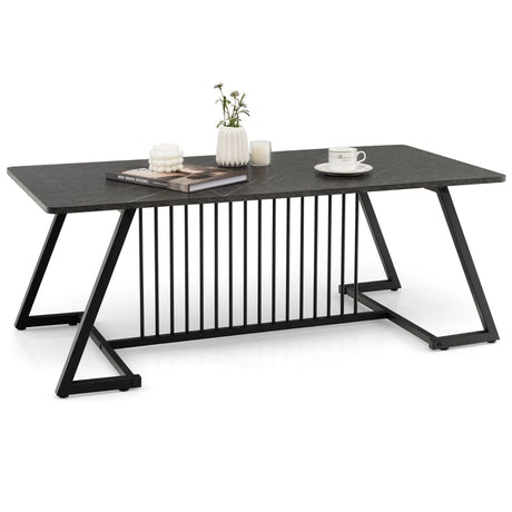 Stylish Modern Coffee Table with Spacious Tabletop for Living Room/Office/Reception Room