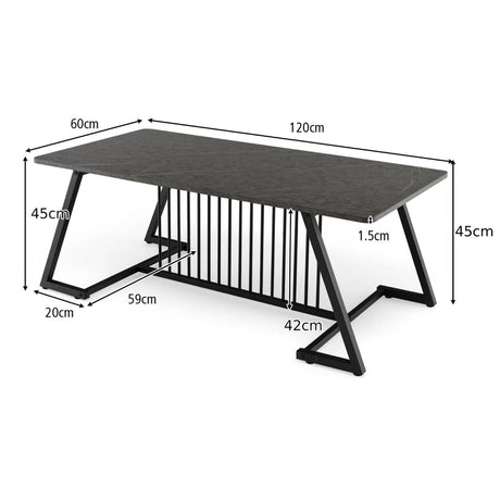 Stylish Modern Coffee Table with Spacious Tabletop for Living Room/Office/Reception Room