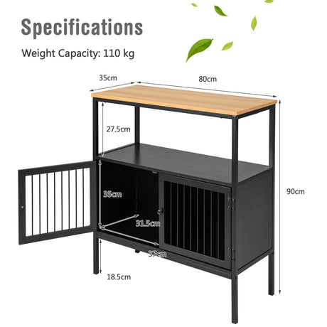 Modern Kitchen Storage Cabinet with Heavy-duty Metal Frame for Cafe