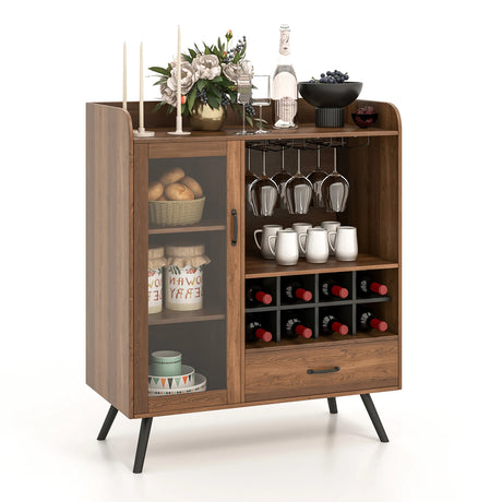 Buffet Sideboard with Removable Wine Rack for Kitchen, Dining Room