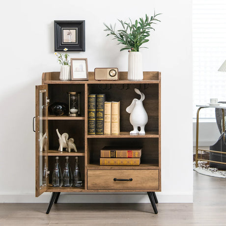 Buffet Sideboard with Removable Wine Rack for Kitchen, Dining Room