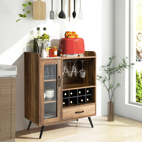 Buffet Sideboard with Removable Wine Rack for Kitchen, Dining Room