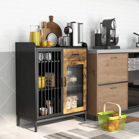Industrial Kitchen Buffet SideboardStorage Cabinet for Dining Room, Living Room