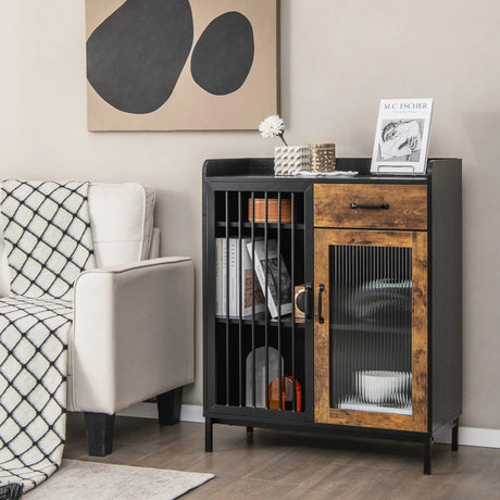 Industrial Kitchen Buffet SideboardStorage Cabinet for Dining Room, Living Room