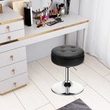 360 Swivel Adjustable Stool with PU Leather Seat-Black