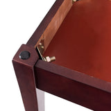 Solid Wood PU Leather Piano Double Duet Keyboard Bench-Brown