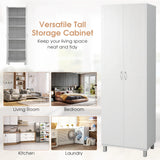 73.5 Inch Freestanding Double Door Tall Versatile Storage Organizer