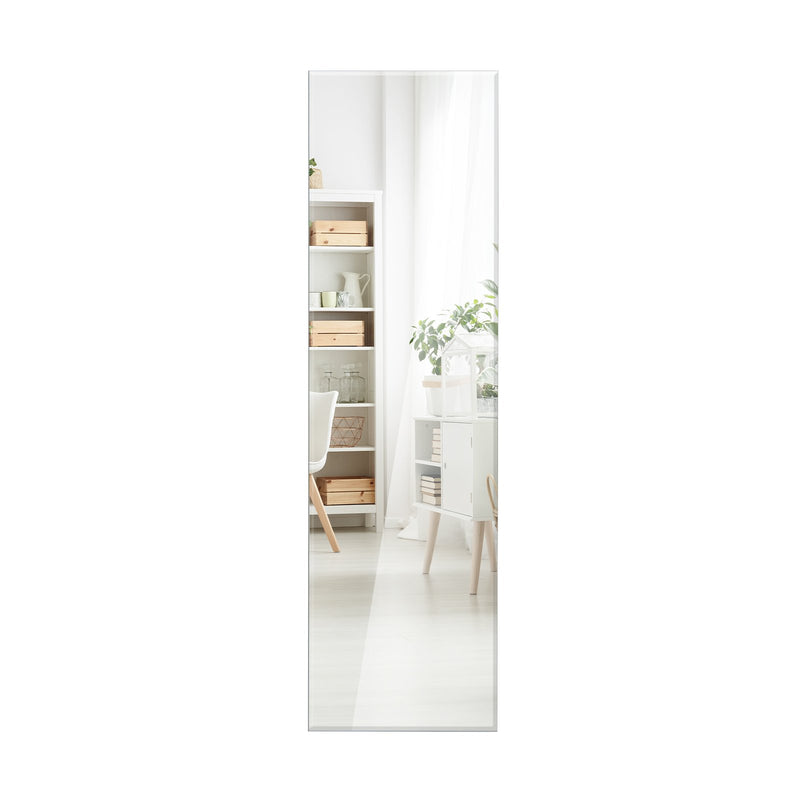 Full Length Rectangle Frameless Mirror with Beveled Edge for Living Room