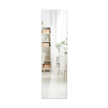 Full Length Rectangle Frameless Mirror with Beveled Edge for Living Room