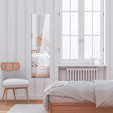 Full Length Rectangle Frameless Mirror with Beveled Edge for Living Room