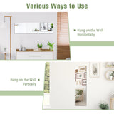 Full Length Rectangle Frameless Mirror with Beveled Edge for Living Room