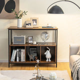 Modern Kitchen Buffet Sideboard with 3 Compartments-Rustic Brown