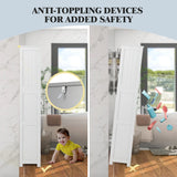 163cm Freestanding Bathroom Cabinet with 2 Compartments & Adjustable Shelves