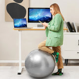 Electric Height Adjustable Standing Desk with Button Controller-Natural