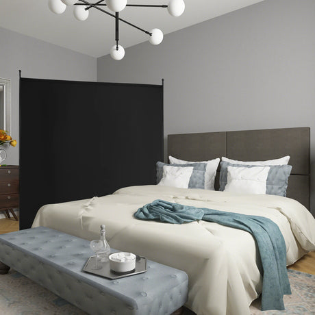 6 Feet Single Panel Rolling Room Divider with Smooth Wheels