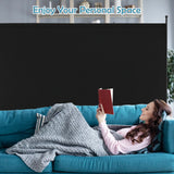 6 Feet Single Panel Rolling Room Divider with Smooth Wheels