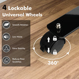 Single Panel Rolling Room Divide rwith Wheels-Grey