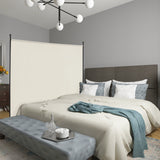 6 Feet Single Panel Rolling Room Divider with Smooth Wheels-White