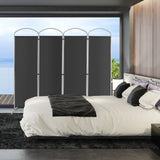 6.2Ft Folding 4-Panel Room Divider for Home Office Living Room -Gray