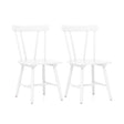 Windsor Style Armless Chairs with Solid Rubber Wood Frame-White