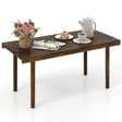39 Inch Coffee Table with Slatted Tabletop for Living Room & Reception Room