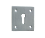 Jedo Square Open Escutcheon 50x50mm Satin Chrome