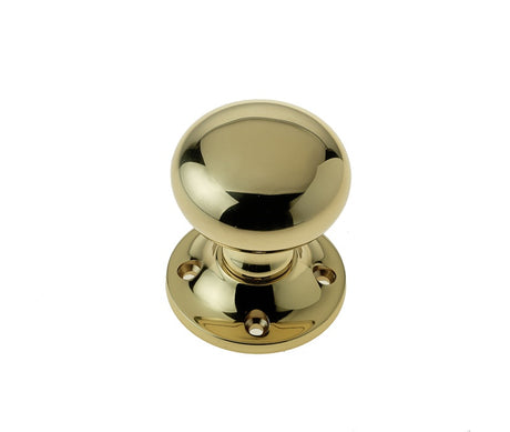 Jedo Mushroom Mortice Door Knobs 51mm Diameter 51mm Polished Brass