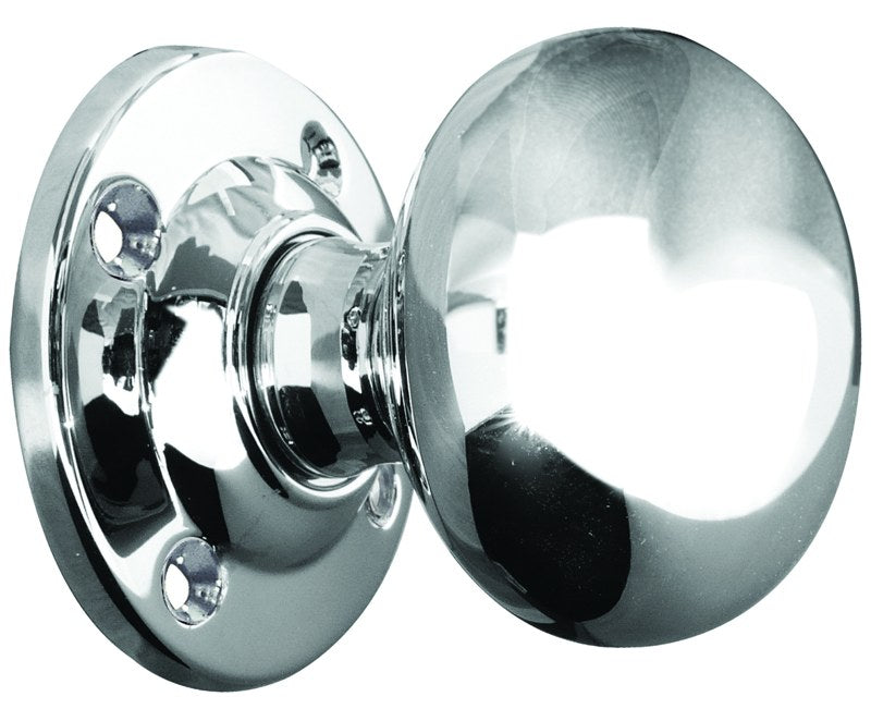 Jedo Mushroom Mortice Door Knobs 57mm Diameter 57mm Polished Chrome