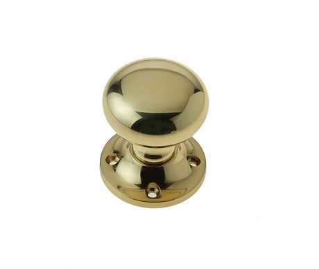 Jedo Mushroom Rim Door Knobs 50mm Polished Brass