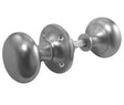 Jedo Mushroom Rim Door Knobs 50mm Satin Chrome