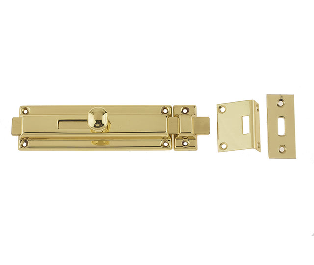 Jedo Architectural Slide Bolts 150x40mm Polished Brass