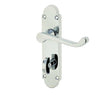 Epsom Suite Door Handle on Bathroom Plate Polished Chrome