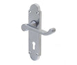Epsom Suite Door Handle on Lockplate Satin Chrome