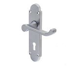 Epsom Suite Door Handle on Lockplate Satin Chrome