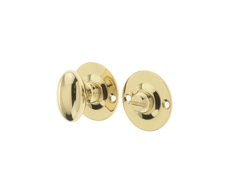 Jedo Bathroom Turn & Release for use with Deadbolts 5mm spindle Polished Brass