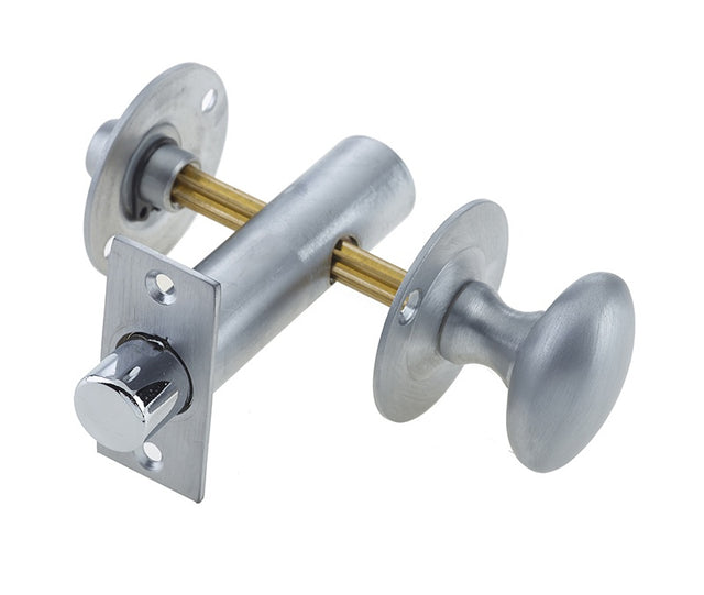 Jedo Bathroom Bolt C/W Mortice Bolt Satin Chrome