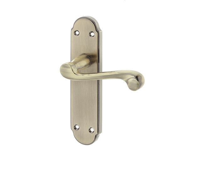 Marlow Suite Door Handle on Latchplate Antique Bronze