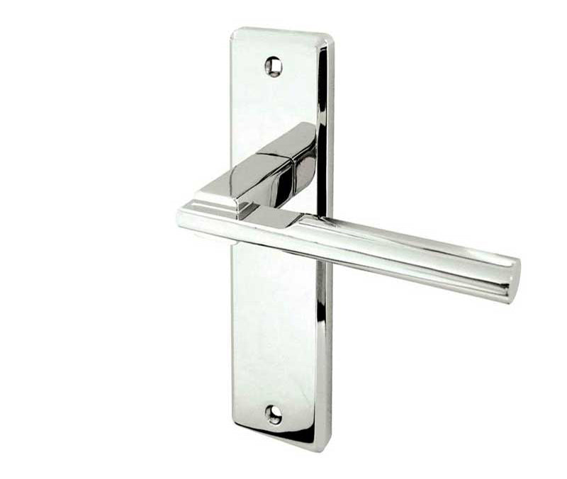 Delta Suite Door Handles on Latchplate Polished Chrome