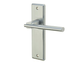 Delta Suite Door Handles on Latchplate Satin Chrome