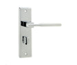 Delta Suite Door Handles on Bathrooom Plate Polished Chrome