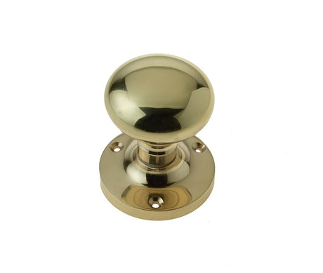 Jedo Kontrax Mushroom Mortice Door Knobs Polished Brass