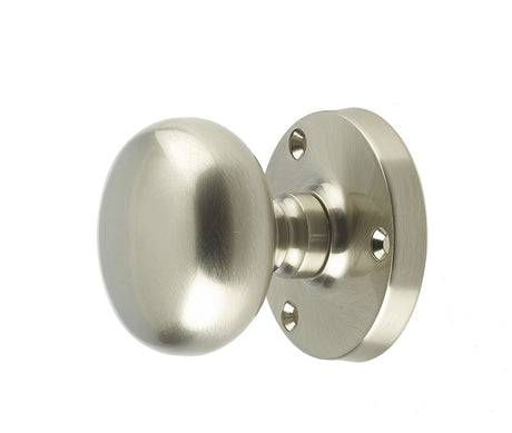 Jedo Mushroom Mortice Door Knobs 60mm Diameter Satin Nickel